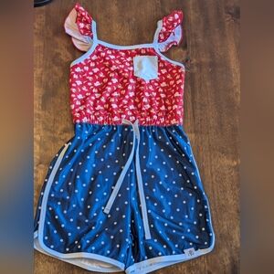 Jane & Jo Atleisure Toddler Firecracker Romper/ 4T